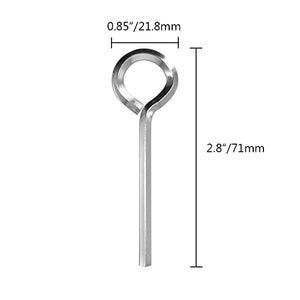 Alamic 5/32 inch Standard Hex Dogging Key with Full Loop Allen Wrench Door Key for Push Bar Panic Exit Devices - 6 Pack
