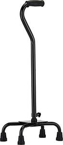 NOVA Medical Products Heavy Duty Quad Cane with Large Base, Black, 4.5 Pound (5710BK)