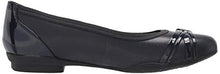 Load image into Gallery viewer, Clarks Women's Sara Tulip Ballet Flat, Navy Leather/Patent Combi, 10
