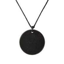 Load image into Gallery viewer, Heka Naturals Shungite Pendant Necklace, Circle EMF Protection Pendant | Shungite Jwelry is Trendy and Used for Chakra and Energy Balancing | Circle
