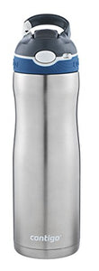 Contigo Autospout Straw Ashland Chill Vacuum-Insulated Stainless Steel Water Bottle, 20 oz., Monaco