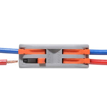 Load image into Gallery viewer, XHF Conductor Compact Connectors UL Certification Lever Connectors Nuts Electrical Connectors Wire Terminals for 2 Circuit Inline Splices 28-12 AWG (SPL-2, 10PCS)
