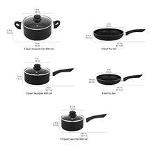 Load image into Gallery viewer, Amazon Basics Non-Stick Cookware Set, Pots and Pans - 8-Piece Set
