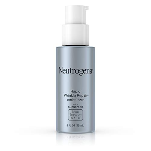 Neutrogena Rapid Wrinkle Repair Daily Retinol Anti-Wrinkle Moisturizer, Anti-Wrinkle Face & Neck Retinol Cream with Hyaluronic Acid, Retinol & Glycerin with SPF 30 Sunscreen, 1 fl. oz