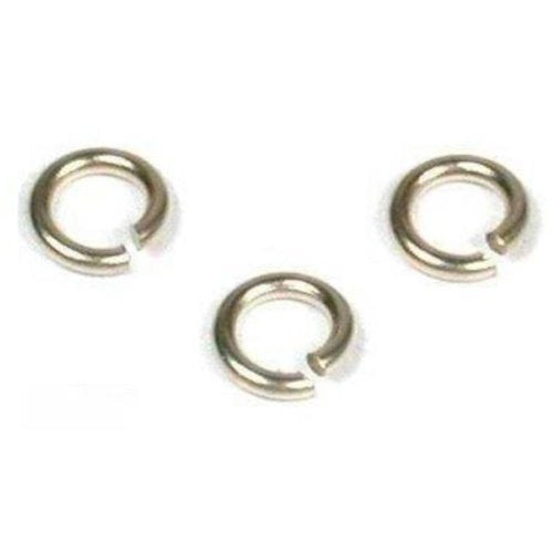 3 14K White Gold Jump Rings for Chain or Charm Pendant 22 Gauge