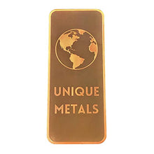 Load image into Gallery viewer, 1 Pound .999 Pure Copper Bar Bullion with Element Design - Unique Metals
