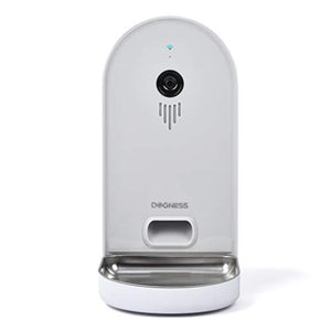 DOGNESS Automatic WiFi Dog/Cat Smart Camera Feeder - 6.5Lbs Large Capacity App Control Food Dispenser with WiFi, Portion Control, Voice Recording, Camera, Timer Programmable (Grey)