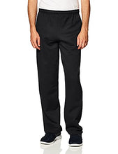 Load image into Gallery viewer, Gildan Men's Fleece Open Bottom Sweatpants with Pockets, Style G18300, Black, Large
