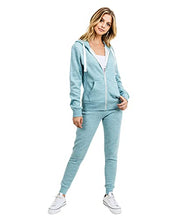 Load image into Gallery viewer, esstive Women's Ultra Soft Fleece Comfortable Basic Lightweight Casual Active Workout Solid Jogger Sweatpants, Marled Smoky Blue, X-Large
