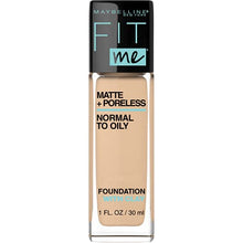 Load image into Gallery viewer, Maybelline Fit Me Matte + Poreless Liquid Foundation Makeup, Natural Beige, 1 fl; oz; Oil-Free Foundation
