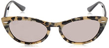 Load image into Gallery viewer, Ray-Ban Women&#39;s RB4314N Nina Cat Eye Sunglasses, Beige Havana/Grey Mirror Gold, 54 mm

