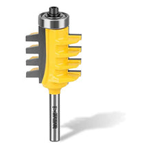 Load image into Gallery viewer, Kowood 1/4&quot; Shank Reversible Finger Glue Joint Router Bit for Woodworking. Bearing Finger Joint for DIY Door Table Cabinet Shelve Furniture
