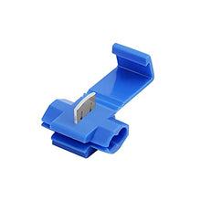 Load image into Gallery viewer, 100pcs Solderless Quick Splice Snap Wire Connectors, 18-14 AWG Scotch Lock Splice Connector(Cable Joiner), Blue Cold Pressed Insulated Electric Wire Crimp Connectors
