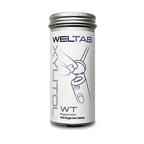 Weltab WT Water Flosser Tablets Compatible with Waterpik Whitening Water Flosser 100 Count (Peppermint, Bottle)