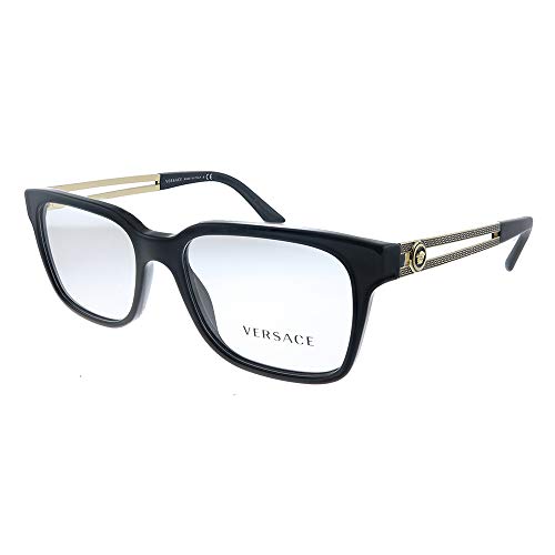 Versace VE 3218 GB1_53 Black Plastic Square Eyeglasses 53mm