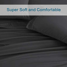 Load image into Gallery viewer, MAEVIS Bed Sheet Set Queen Size 18 Inches Deep Pocket 100% Polyester Microfiber Luxury Smooth Bedding, Super Soft Hypoallergenic Breathable, Resistant Fade Stain Wrinkle-4 Piece (Dark Gray)
