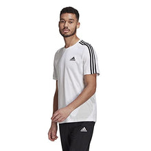 Load image into Gallery viewer, adidas Men's Standard Essentials 3-Stripes Tee, White/Black, Small
