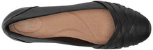 Load image into Gallery viewer, Clarks Women's Sara Clover Ballet Flat, Black Leather, 7.5
