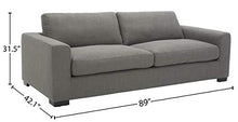 Load image into Gallery viewer, Amazon Brand - Stone &amp; Beam Westview Extra-Deep Down-Filled Sofa Couch, 89"W, Smoke
