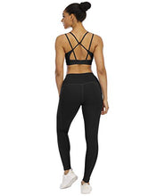 Load image into Gallery viewer, CHRLEISURE Leggings with Pockets for Women, High Waisted Tummy Control Workout Yoga Pants 3 Pack 2Black1Gray L
