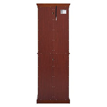 Load image into Gallery viewer, GOOD &amp; GRACIOUS 4 Door Curio Cabinet with Lights, Tempered Glass Adjustable Shelves, and Mirrored Back, Walnut
