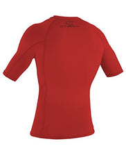 Load image into Gallery viewer, O'Neill Wetsuits Men's Basic Skins UPF 50+ Short Sleeve Rash Guard, Red, Large
