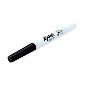 EXPO 1871774 Low-Odor Dry Erase Markers, Ultra Fine Tip, Black, 4 Count (Pack of 1)