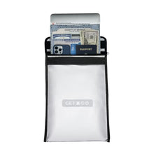Load image into Gallery viewer, GetxGo: Fireproof Bag, Document Pouch and Organizer Kit Combo - Important Document Organizers for Home, Money, Cash, Passport. Size 20 x 13.5 x 5 inches

