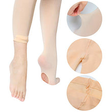 Load image into Gallery viewer, Cooraby 4 Pairs Dance Tight Footed Ballet Ultra Soft Ballet Tights for Girls,4 Colors (Black+White+ Pink+ Ballet Pink, L (Big Girl 10-14 year))
