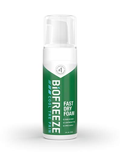 Biofreeze Pain Relief Foam, Fast Drying, Lightweight, and Powerful Topical Pain Reliever