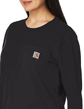 Load image into Gallery viewer, Carhartt Women's K126 Workwear Pocket Long Sleeve T-Shirt (Regular and Plus Sizes), Black, Medium
