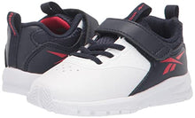 Load image into Gallery viewer, Reebok Boy's Rush Runner 4.0 Running Shoe, White/Vector Navy/Vector Red, 6 Toddler
