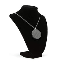Load image into Gallery viewer, EMF Protection Necklace | LUXAR | Black Volcanic Lava &amp; Shungite Pendant | Metal Adjustable Chain &amp; Clasp | Energy Cleansing | EMF WiFi Shield Eliminator [Flower of Life]
