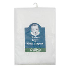 Load image into Gallery viewer, GERBER 10 Pack Organic Flatfold Birdseye Diaper
