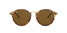 Load image into Gallery viewer, Ray-Ban RB2447 Fleck Round Sunglasses, Spotted Brown Havana/Brown, 49 mm
