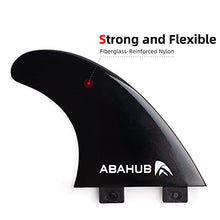 Load image into Gallery viewer, Abahub Tri FCS Fins Set, G5 Surfboard Fin, 3 Thruster Fins for Surf Boards, Surfing Longboard, Shortboard, Fiberglass Reinforced, Comes with Screws, Wax Comb and Key
