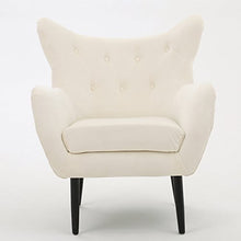 Load image into Gallery viewer, Christopher Knight Home Seigfried Velvet Arm Chair, Ivory
