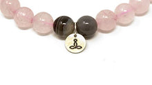 Load image into Gallery viewer, Larimar Accessories | 8mm Mala Beads Bracelet | Mala Gemstone Bracelet | Mala Yoga Bracelet | Mala Prayer Bracelet | Mala Meditation Beads Bracelet | (Rose Quartz &amp; Botswana)
