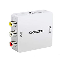 Load image into Gallery viewer, RCA to HDMI Converter, AV to HDMI Converter Adapter, QGECEN Mini Composite CVBS Video Audio Converter Adapter for Camera DVD VHS VCR STB PSP Xbox PS2 WII Gamecube to New HDTV Monitor or Projector
