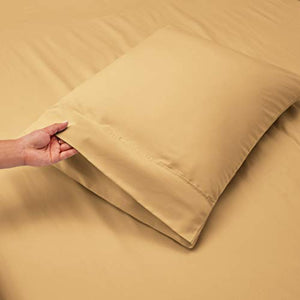 Nestl Full XL Sheets Set - 4 Piece Bed Sheets for Full XL Size Bed, Double Brushed Full XL Size Sheets, Hotel Luxury Taupe Sheets, Extra Soft Bedding Sheets & Pillowcases