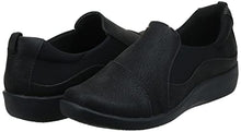 Load image into Gallery viewer, Clarks Women&#39;s CloudSteppers Sillian Paz Slip-On Loafer, Black Synthetic Nubuck, 8 M US
