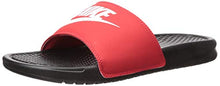 Load image into Gallery viewer, Nike Men&#39;s Benassi Just Do It Slide Sandal, Black/White-University Red, 11 Regular US
