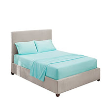 Load image into Gallery viewer, Clara Clark Bed Sheets, Premier 1800 Series 4 Piece Bed Sheet Set, Deep Pocket, Wrinkle, Fade, Stain Resistant, Luxury Soft Bedding Sheets &amp; Pillowcases, Queen, Light Blue Aqua
