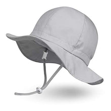 Load image into Gallery viewer, Ami&amp;Li tots Adjustable Sunscreen Bucket Sun Protection Summer Hat for Baby Girl Boy Infant Kid Toddler Child UPF 50 Matte Grey
