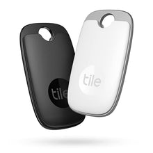 Load image into Gallery viewer, Tile Pro (2022) 2-Pack (1 Black/ 1 White). Powerful Bluetooth Tracker, Keys Finder &amp; Item Locator for Keys, Bags &amp; More; Up to 400 ft Range. Water-Resistant. Phone Finder. iOS and Android Compatible.
