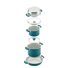 Load image into Gallery viewer, Rachael Ray 8-Piece Aluminum Cookware Set, Teal Shimmer
