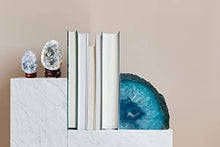 Load image into Gallery viewer, AMOYSTONE Natural Blue Celestite Cluster Geode Egg with Base for Healing Reiki Home Decors Medium, Height 2.5-3"

