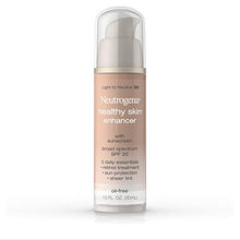 Load image into Gallery viewer, Neutrogena Healthy Skin Enhancer Sheer Face Tint with Retinol &amp; Broad Spectrum SPF 20 Sunscreen for Younger Looking Skin, 3-in-1 Daily Enhancer, Non-Comedogenic, Light to Neutral 30, 1 fl. oz
