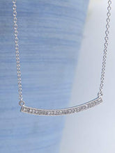 Load image into Gallery viewer, Dazzlingrock Collection 0.10 Carat (ctw) Round White Diamond Ladies Bar Shape Fashion Pendant 1/10 CT, 14K White Gold
