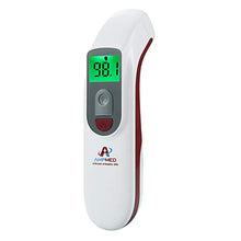 Load image into Gallery viewer, Amplim No Touch Forehead Thermometer, Infrared Digital Temperature for Babies Kids Adults, Touchless Hospital Medical Grade Temp, FSA HSA Eligible, Red White
